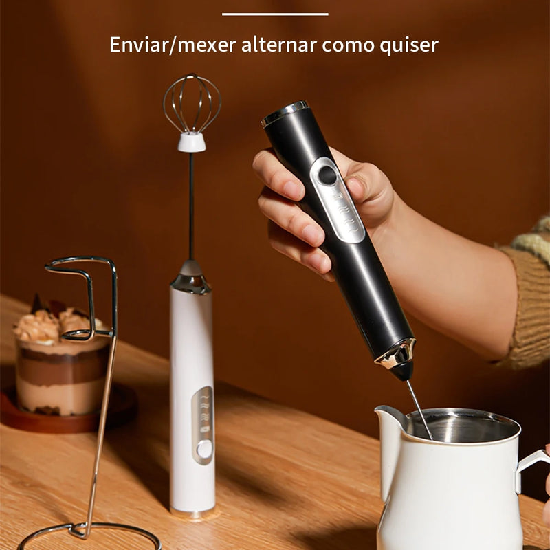 Misturador elétrico batedor 2 em 1 , perfeito pra misturar bebidas